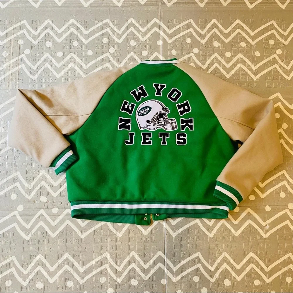 Vintage retro New York ny jets football bomber varsity jacket